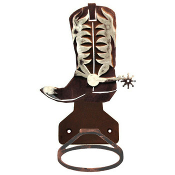 Burnished Cowboy Boot Metal Bath Towel Ring