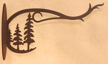 Pine Trees Metal Wall Plant Hanger