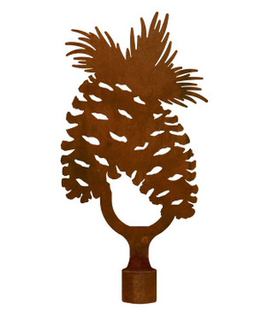 Large Pine Cone Metal Lamp Finial