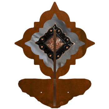 Burnished Diamond Copper Berry Concho Double Metal Wall Hook