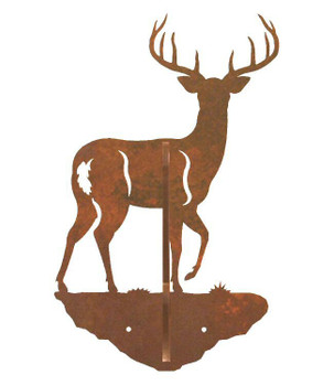 Whitetail Deer Double Metal Wall Hook