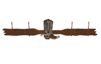 Burnished New Mexico Sun Four Hook Metal Wall Coat Rack