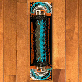 2' x 8' Boogie Rust Navajo Style Rectangle Runner Rug