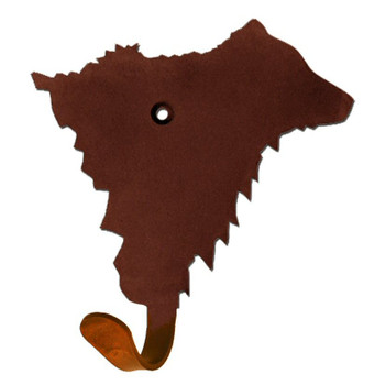 Bear Small Single Metal Wall Hook