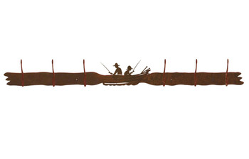 Row Boat Six Hook Metal Wall Coat Rack