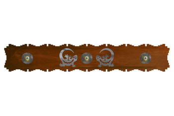 30" Gecko Lizard Metal Hanging Wall Rug Rail
