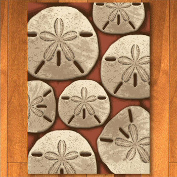 3' x 4' Ocean Treasure Coral Rectangle Scatter Rug