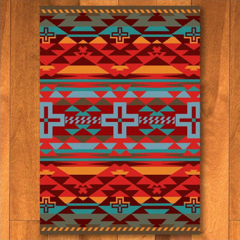 3' x 4' Rustic Cross Sunset Southwest Rectangle Scatter Rug