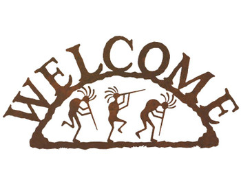 Kokopelli Metal Welcome Sign