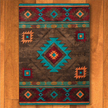 3' x 4' Whisky River Turquoise Southwest Rectangle Scatter Rug