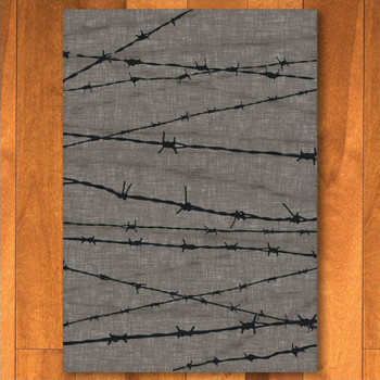 3' x 4' Barbed Wire Natural Western Rectangle Scatter Rug