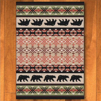 3' x 4' Cozy Bears Wildlife Rectangle Scatter Rug