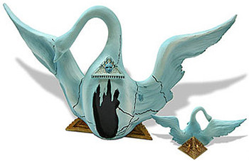 Winged Swan Bacchanale Ballet Statue by Salvador Dali