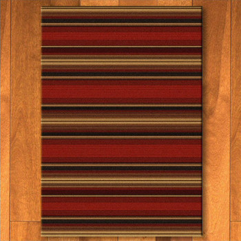 4' x 5' Santa Fe Stripe Southwest Rectangle Rug