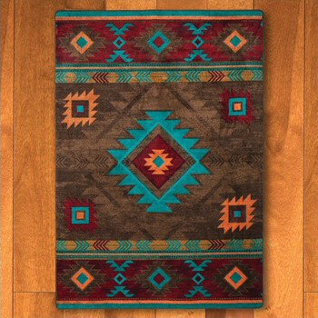 4' x 5' Whisky River Turquoise Southwest Rectangle Rug