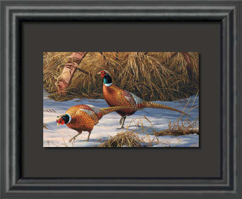 Heartland Heritage Pheasant Birds Float Mount Framed Art Print