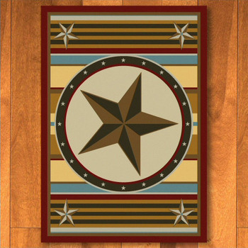 4' x 5' Hacienda Star Maize Western Rectangle Rug