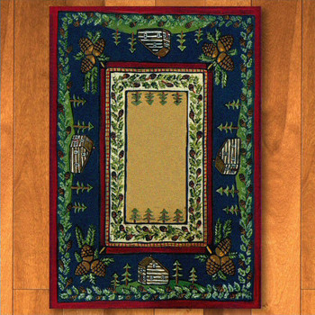 4' x 5' Cabin In The Pines Clearing Nature Rectangle Rug
