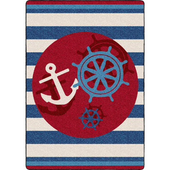 5' x 8' Ahoy There Nautical Rectangle Rug