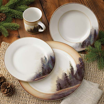 Misty Forest Ceramic Dinnerware Set 16 Piece