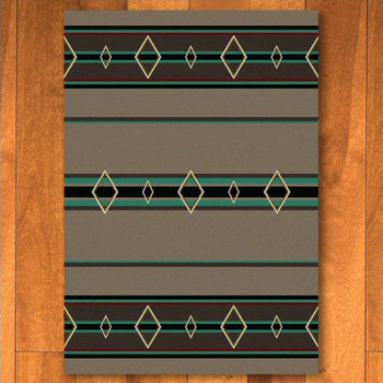 5' x 8' Old Timer Turquoise Southwest Rectangle Rug 5' x 8' Old Timer Turquoise Southwest Rectangle Rug