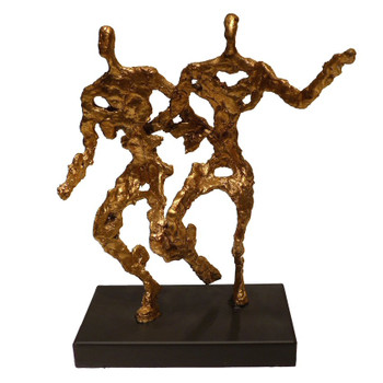 Antique Gold in Motion Iron Sculpture