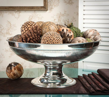 Nickel Finish Brass Centerpiece Bowl