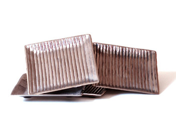 Square Nickel Lined Charger Trays, Set of 16