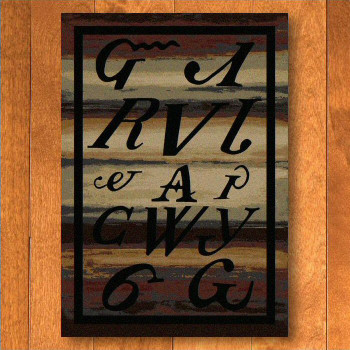 5' x 8' Syllabary Multi Color Cherokee Inspired Rectangle Rug