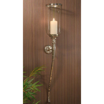 Nickel Hammered Aluminum Wall Sconce