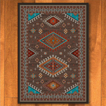 5' x 8' Persian Southwest Brown Rectangle Rug