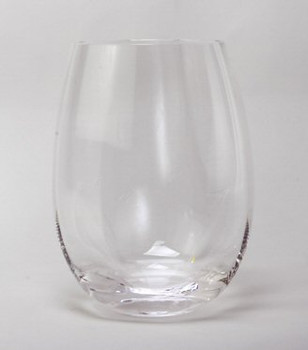 Faceted Silver & Glass Stemless Wine Glasses, Set of 4