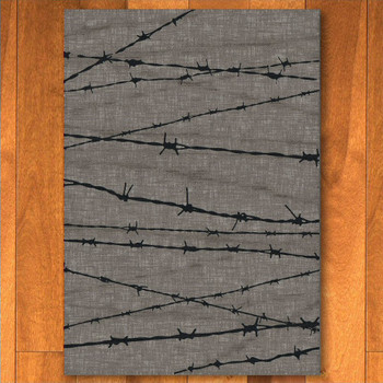 5' x 8' Barbed Wire Natural Western Rectangle Rug