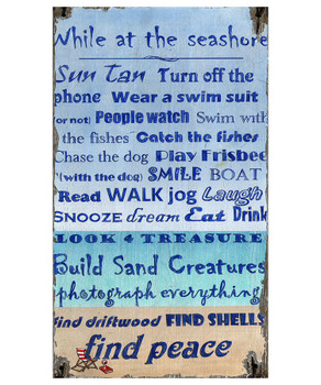 Custom Peace at the Beach Sayings Vintage Style Metal Sign