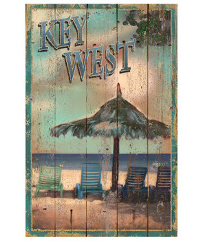 Custom Key West Beach Vintage Style Metal Sign