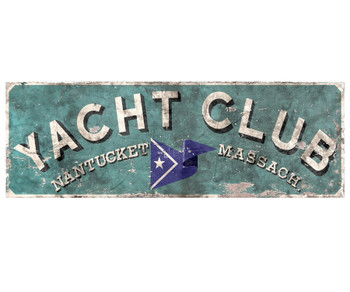 Custom Nantucket Yacht Club Vintage Style Metal Sign