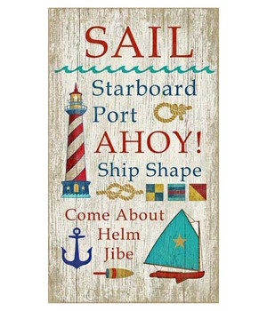 Custom Multiple Sayings Sail Vintage Style Metal Sign