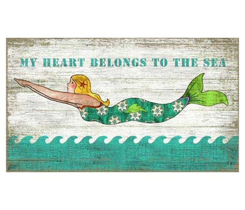 Diving Mermaid Vintage Style Metal Sign