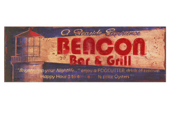 Custom Beacon Bar and Grill Vintage Style Metal Sign