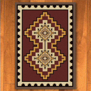 8' x 11' Council Fire Red Southwest Rectangle Rug