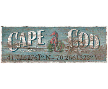 Custom Cape Cod Latitude Vintage Style Metal Sign