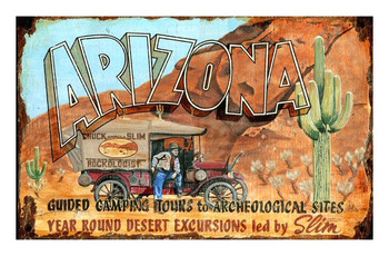 Custom Arizona Slim Vintage Style Metal Sign