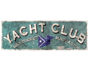 Custom Nantucket Yacht Club Vintage Style Wooden Sign
