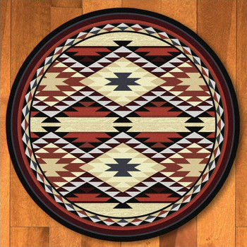 8' Diamond Rio Rust Southwest Round Rug