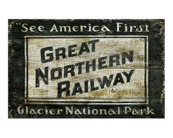 Custom Great Northern Railway Vintage Style Wooden Sign