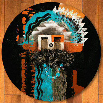 8' Boogie Rust Navajo Style Round Rug