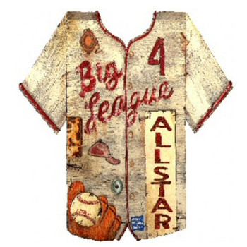 Custom Baseball Jersey Vintage Style Wooden Sign