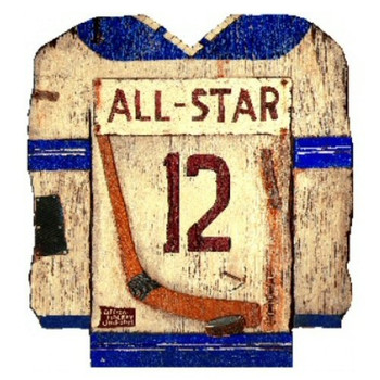 Custom Hockey Jersey Vintage Style Wooden Sign
