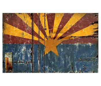 Arizona Flag Vintage Style Wooden Sign