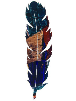 14" Feather Leaf Metal Wall Art by Kevin Fletcher